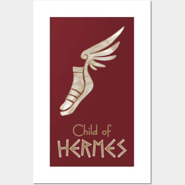 Child of Hermes – Percy Jackson inspired design Wall Art by NxtArt